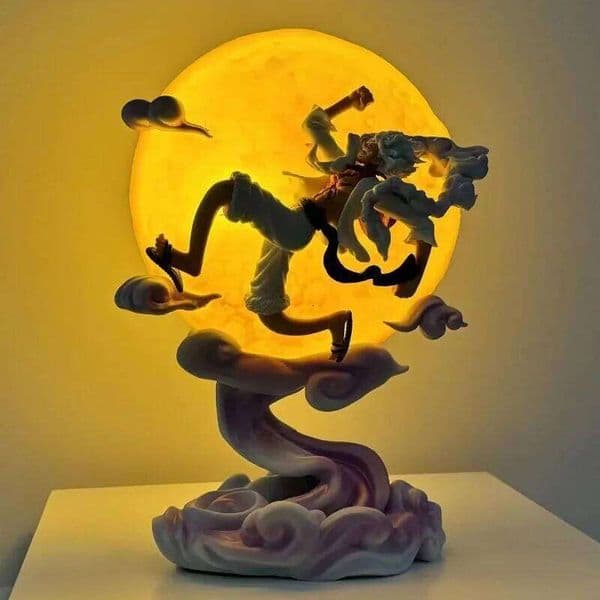 Anime Figures Nika Sun God 5 Gear Luffy Flying To The Moon Model GK Statue Glowing Trendy Collectible Ornament Gifts 26L0608