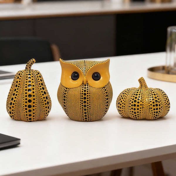 Creative Polka Dot Pumpkin Art Home Decoration Abstract Art Living Room Study Entrance Home Vinyl Crafts L260606