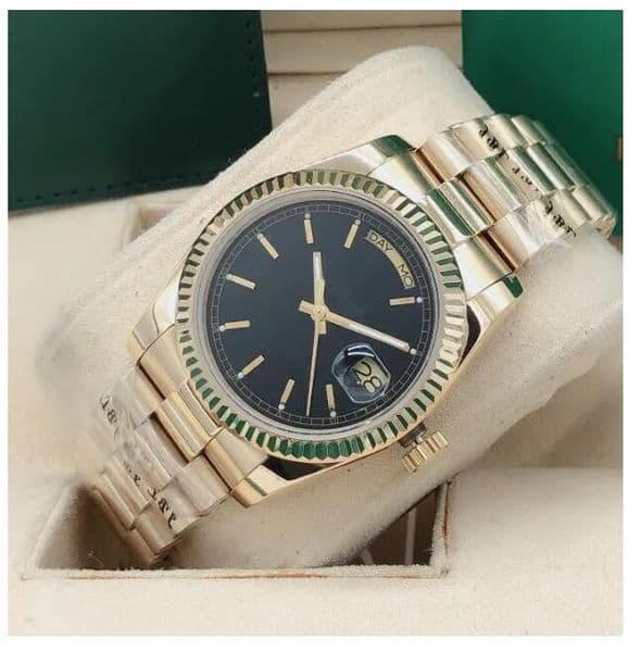 Unisex Watch 36mm Champagne Index Dial Fluted Bezel Yellow Gold Automatic Mechanical Movement Sapphire Luminous Men Watches LADY wristwatch