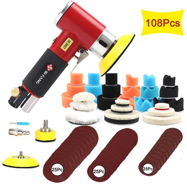 SIFANG Random Orbit Air Sander Mini Pneumatic Grinding Machine for Car Polishing High Speed Powered Sanding Polisher w260605