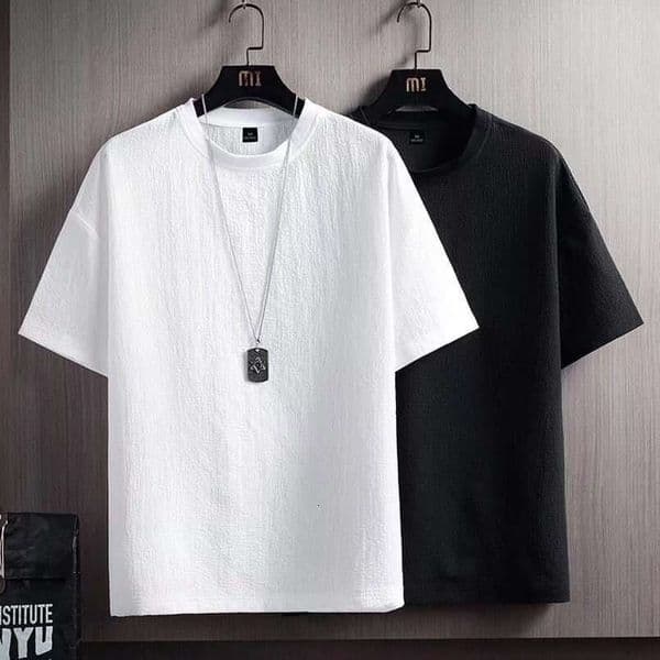 Short Sleeve T-Shirt Men Summer Half Sleeve Tee Ice Silk Cotton Linen Top Linen Solid Color Base Shirt White Men's Clothing 203