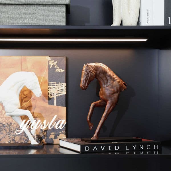 Horse Year Decorative Piece Half-Body Horse Ornament for Office Wine Cabinet TV Cabinet Model Room Home Soft Decoration High-End Minimalist Style L260606