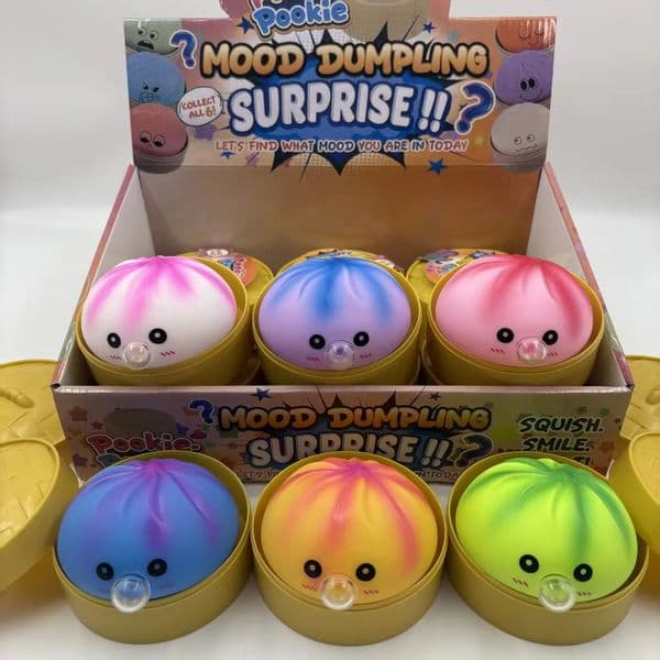 hot! Simulated Squishy Dumpling Fidget Toys Decompression Blowing Bubble Buns Toy Slow Rebound Creative Toy Suitable for Adults and Kids To Relieve Anxiety BY SEA!