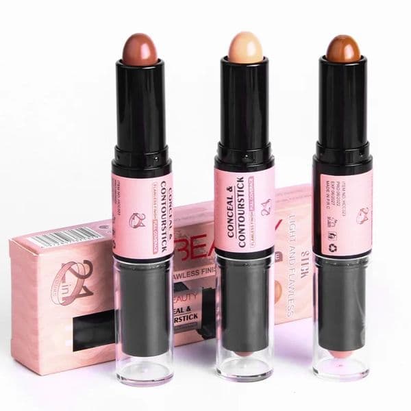 Designer Makeup Double Ended Stick Bronzers Highlighters Light luxe And Flawless Conceal & Contour Brighten Highlights Shadow Grooming Makeup Compact Powder