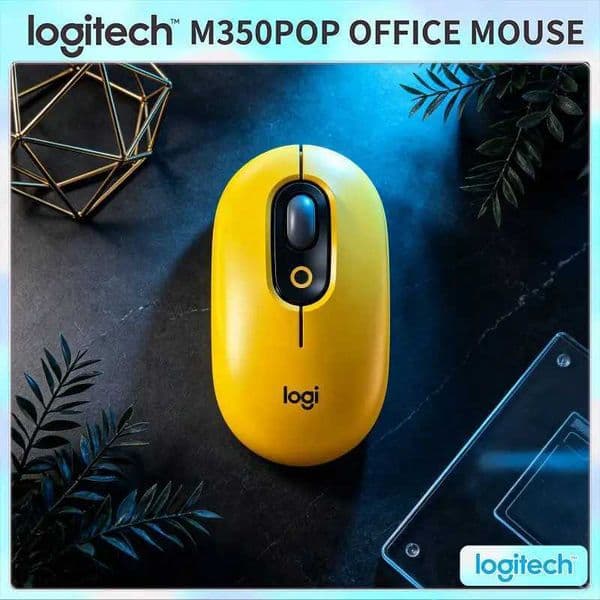 Logitech M350 POP Mouse High-Precision 1000 DPI Bluetooth USB Silent Touch for HP Pavilion and Envy Laptop Series Device Z260608