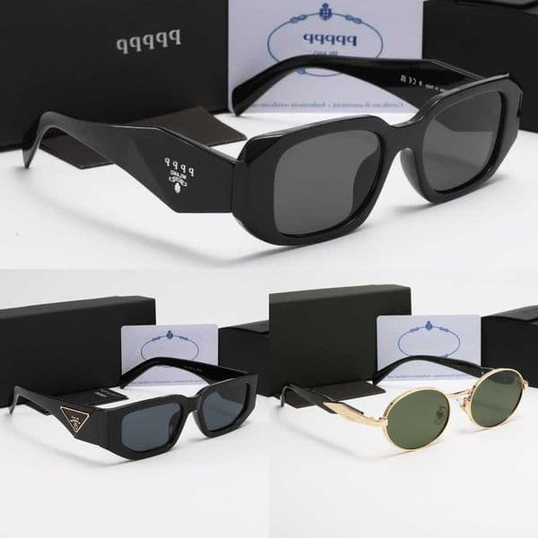 Luxury Designer Triangular Signature Frame Sunglasses UV400 Protection Vintage Retro Eyewear Fashion Symbol Sun Glasses for Men Women with Box Q260608