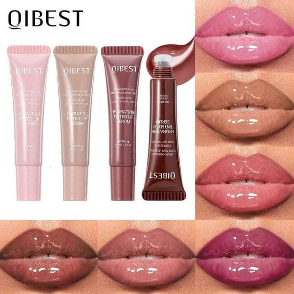 QIBEST Crystal Balm Moisturizing Gloss Oil Jelly Lipgloss Long Lasting Liquid Lipstick Hydrating Tinted Lip Serum Makeup J260608
