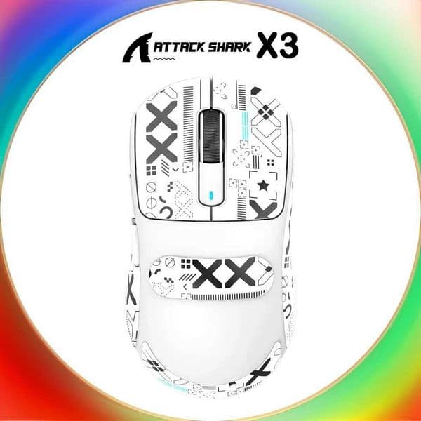 Attack Shark X3 Wireless Gaming Mouse 49g Ultra-Lightweight 26K DPI PAW3395 Sensor Tri-Mode Programmable Macro RGB for PC/Mac Z260608