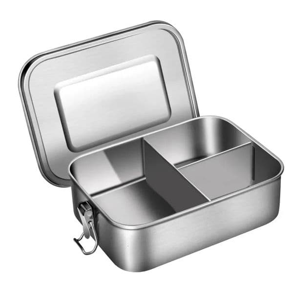 Bento Lunch Box adults 304 Stainless Steel airtight lunchbox Food taper Meal Prep ContainersPacked lunch BPAfree 260605