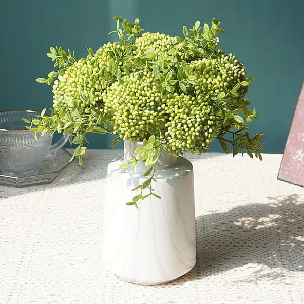 11 Inch Hydrangea and Oat Grapes Artificial Flower for Home Decor Wedding Pography Prop 260603