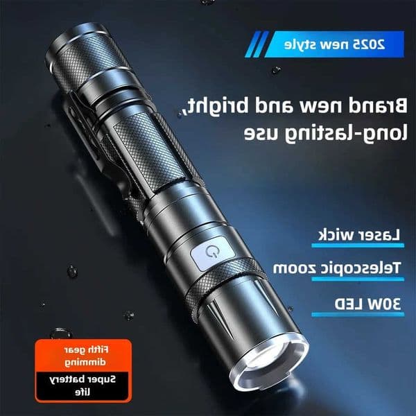 Zoom Portable LED Flashlight Telescopic Mini Torch Rechargable Super Bright Handlights Outdoor Waterproof Fishing Lantern Lamp M260609