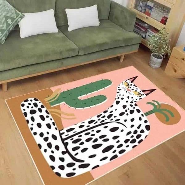 Cartoon VIKAMA Childrens CarpetAbstract Animal Pattern Non-Slip Washable Floor Mat for Kids Bedroom Decor Play Area D260608