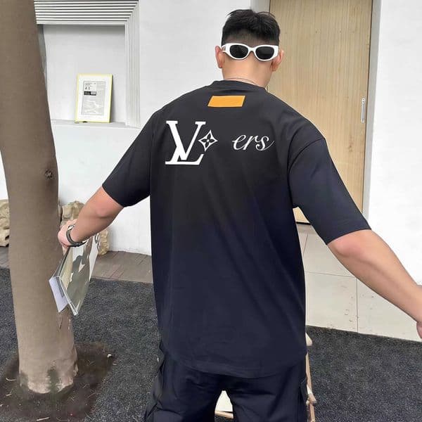 High quality designer clothing High Version Lujia Short Sleeve Mens T-Shirt Fei Dong Employee Letter Print Casual Loose Unisex Short Sleeve T-Shirt