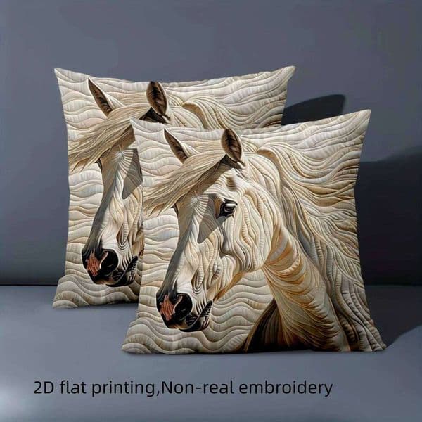1 flat printing Horse Pattern 2D Printed Cushion Pillow Polyester pillowcase sofa decorative cushion cover 26L0608 Pillow case