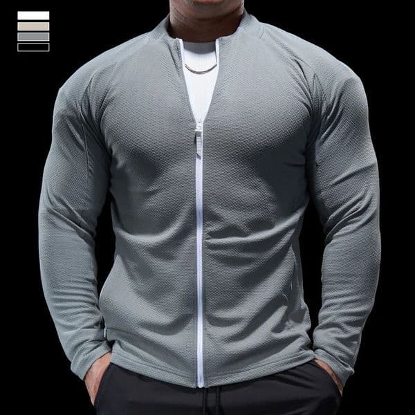 Men Outdoor Sports Coats Gym Running Training Jackets Fitness Bodybuilding Sport Quality Elastic Long Sleeve Cycling Sportswear 260608