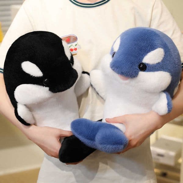 Whale Killer 35CM Plush Lovely Toys Whale Pillow Stuffed Soft Animal Pillow Cushion Creative Birthday Gift M260608