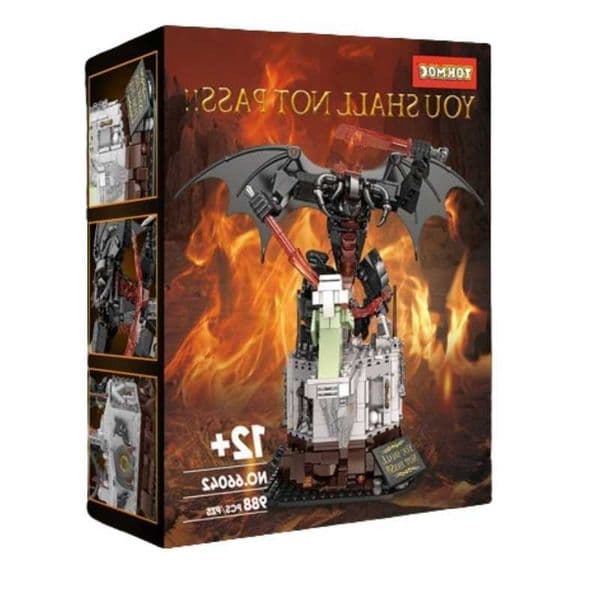 MOC Lordes Ring Balrogs Monster Battle Scene Building Block Horror Demon Flame Action Figures Building Blocks Kids Toys Gift L260608