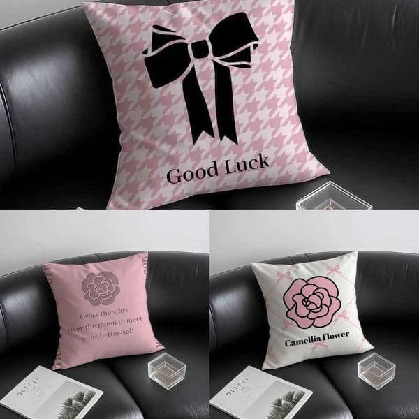 luxury Hot Selling Camellia High-end Printing Pillow Case Anti-dustmite Invisible Zipper Sofa BedW251127 Y260608