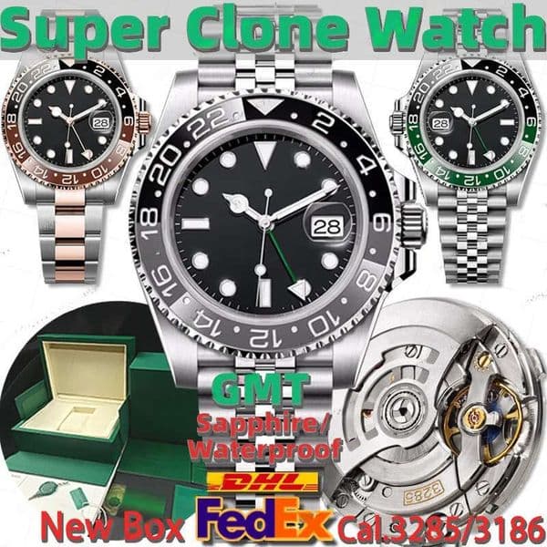 Mens Designer Men Super High Quality Factory Clean Watch 40MM Cal.3186 Automatic Mechanical Watches 904L Sapphire Waterproof 100M Send Fedex