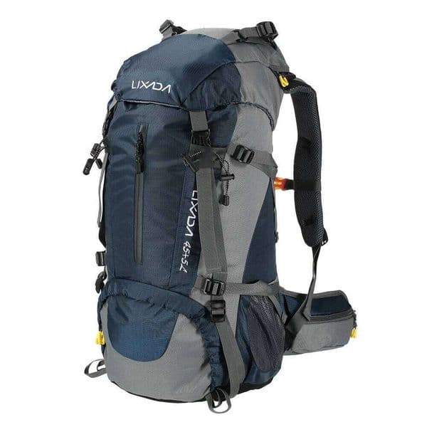 50L Waterproof Outdoor Sport Hiking Camping Travel Backpack Pack Mountaineering Climbing Trekking Bag Knapsack with Rain Cover W260608