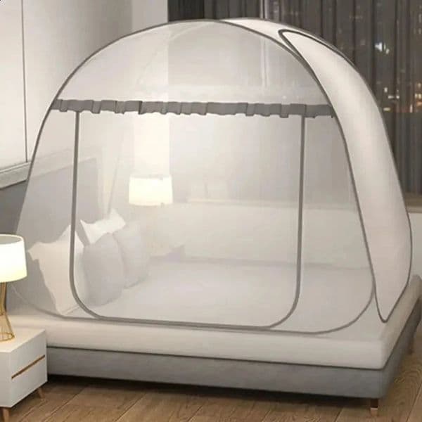 Simple Yurt Mosquito Net Portable Camping Tent Single Double Bed Canopy For Adult Foldable Bunk Mesh Net Breathable Mosquito Net 260609