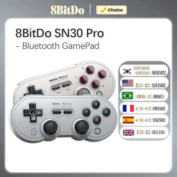 8Bitdo SN30 Pro Bluetooth Gamepad for Nintend Switch 2 Wireless Game Controller Joystick for NS MacOS Android Steam Raspberry Pi T260608