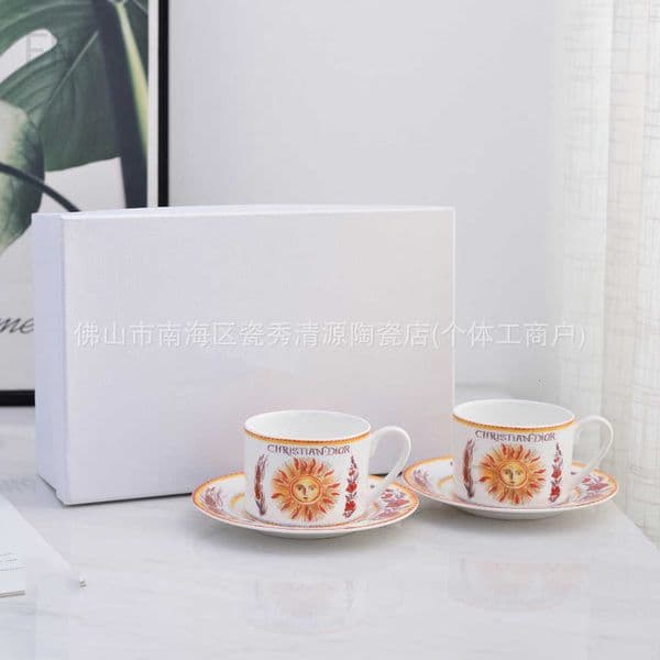 saucer and Coffee set cup for afternoon tea couple and best friend matching cups double cup and saucer tea room coffee cup light luxury Y260609