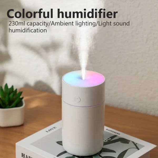 Wireless Portable Air Humidifier USB Rechargeable Home Car Mini Aroma Diffuser Colorful Essential Oil humidificador Mist Maker 260608