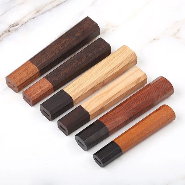 1piece Japanese Classic Octagonal Knife Handle for DIY Semi-finished Handmade Damascus Steel Knife Material Kitchen Knife Handle 260608