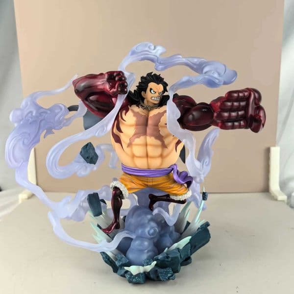 2025 New One Piece ZERO Ghost Island Luffy Four Speed Monster Battle Super Battle One Piece Model Ornament Box Set Handmade L260608