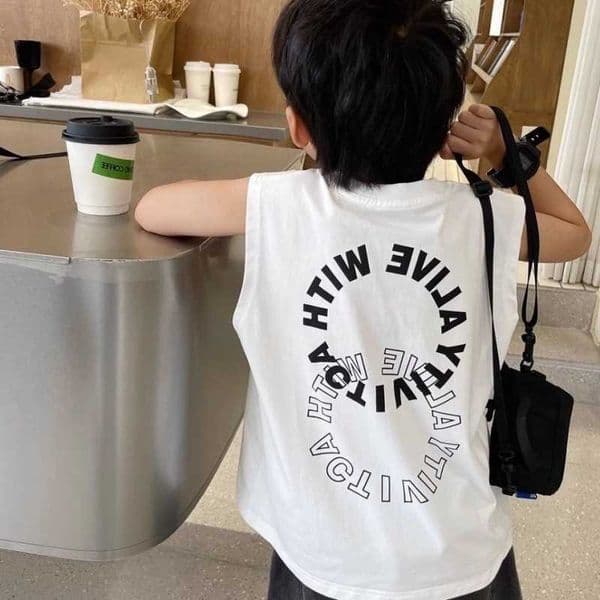 2025 Summer Baby Solid Vest Boy Loose All-Match Sleeveless T-Shirt Children Comfort Cotton Tees Girl Casual Tops Toddler Costume L260609