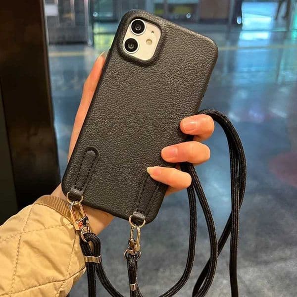 Strap Crossbody Necklace Cord Lanyard Silicone Phone Case For iPhone 17 Air 16 15 14 11 12 13 Pro Max Cover J260609