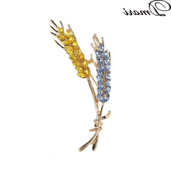 Fashion Dmari Women Brooches Korean Style 3-Color Rhinestone Ear of Wheat Lapel Pins Luxury Jewelry Accessories For Clothing C260609