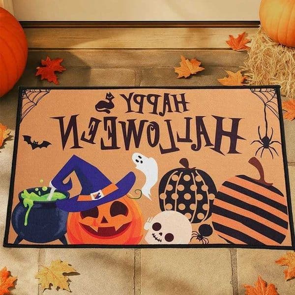 Pumpkin Halloween Doormat Halloween Theme Party Decoration Kids Favor Pumpkin Ghost Doormat Trick or Treat Party Supplies D260609