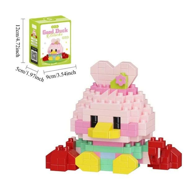 Pink 198 Pcs Duck Building Blocks toy 3D Puzzle DIY Educational Toy STEM Gift for Kids Home Decor Christmas Z260609