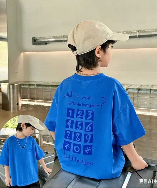 Spring and Summer Childrens Pure Cotton T-Shirt - Versatile and Cute Short-Sleeved Top Images shown are for reference only L260609