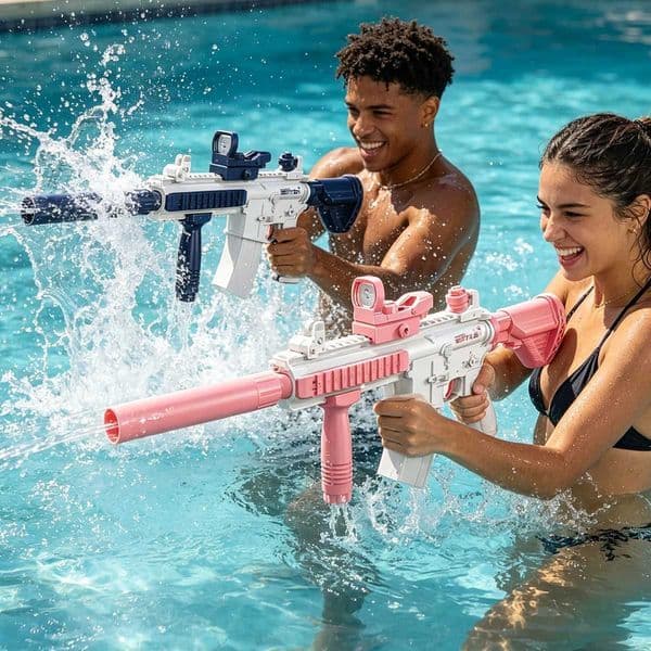 Unilabo M416 Electric Water Gun - Battery Powered With External Water Bottle Attachment - Perfect For Kids Adults Outdoor Fun T260602E706