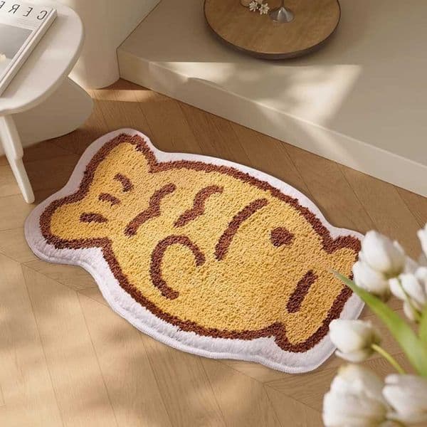 Cartoon Fun Carpet Toilet Seat Pad Water Absorbing Anti-Slip Bathroom Stain-Resistant Floor Mat Home Decoration D260609