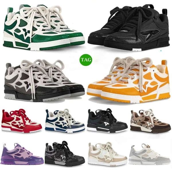 Skate shoes designer sneakers luxury mens trainers sneaker casual runner shoe outdoor leather flower skates tennis women fashion men size 35-45