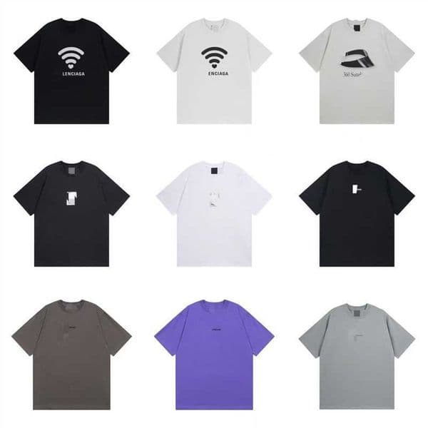High quality designer clothing Paris B-brand 2026 Summer Round Neck Loose Fit Pure Cotton Unisex Casual Versatile Fashion Short Sleeve T-shirtS7UL
