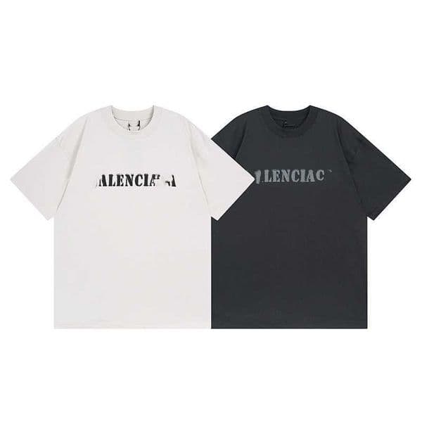 High quality designer clothing High-quality Paris B-brand 25SS new letter-printed short-sleeve T-shirt loose fit round neck unisex