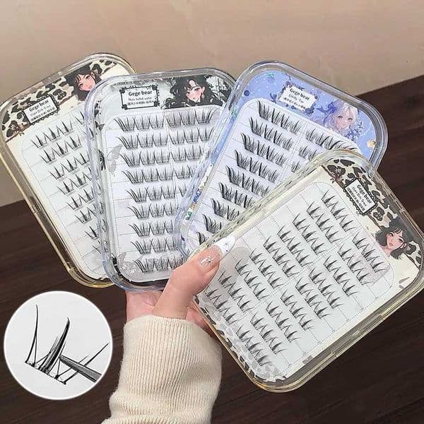 DIY Glue-Free False Eyelashes with Fine Stems Soft Natural for Beginner Daily Makeup Tools Beauty Self Adhesive False EyelashesT260608