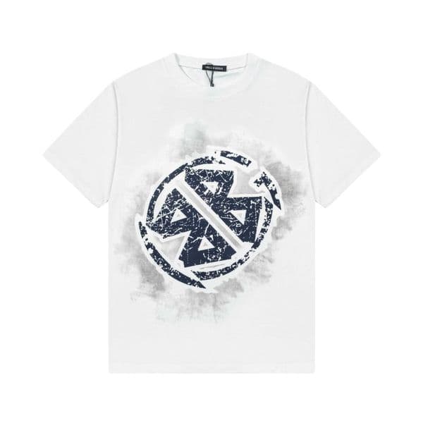 High quality designer clothing Paris B-brand 2025 Spring/Summer New Collection Foam Print Round Neck Short Sleeve T-shirt for Men and Women