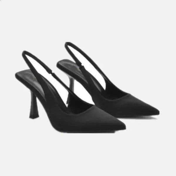 Summer Women Heels Sandals Red Pointed Slingback Sandals Shoes Green Black Purple Kitten Heels Party Prom Ladies Stilettos 260604