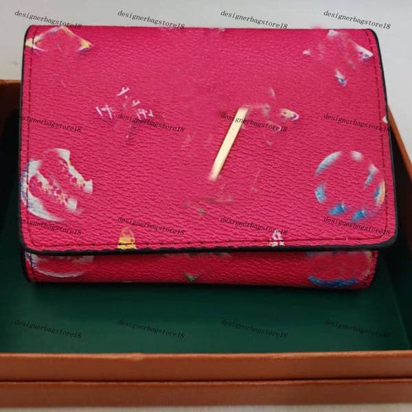 Designer bag Luxurys Graffiti wallet Leather Classic Wallets Card Holder Classic coin purse Handbags Classic Clutch Bags Purse Card Women credit card