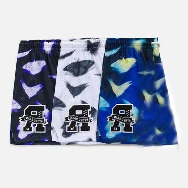 Summer Mens Shorts Ryoko Butterfly Baskeall Shorts Mens and Womens Sports Fitness Quick drySeason Outdoor RunnBeh Shorts