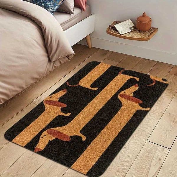 Themed Christmas Doormat With Dog Design Home Decor Bedroom Living Room Entrance Floor Mat Kitchen Bathroom Carpet D260609