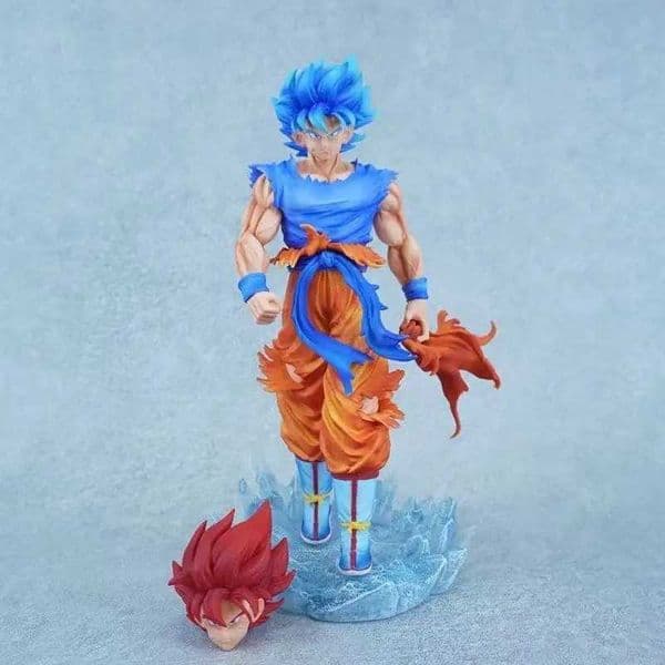 Dragon Ball Z Son Goku figure Replace Head Led Base Super Saiyan Goku Figures Gk Statue Collection Model Toy Gifts L260608