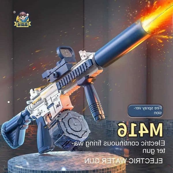 Electric Water Gun M416 Pistol Shooting Lighting Toy Gun Full Automatic Summer Pool Beach Toy For Kids Children Boys Girls Adult L260609