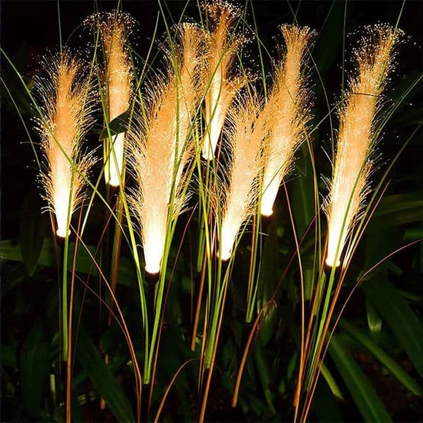 LED Solar Garden Lights Luminous Reed Outdoor Decorative Powered Flower Stake Light Christmas for Yard Lawn 260609